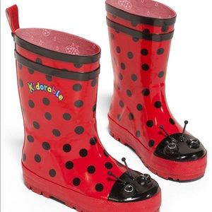 Kidorable Girls Ladybug Rain Boots Many Sizes